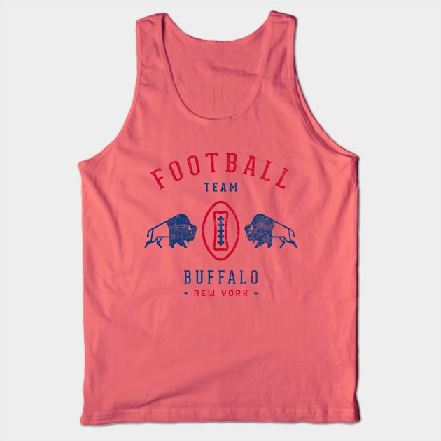 Cool modern Buffalo Bills Retro Team Crest Tank Top by BooTeeQue